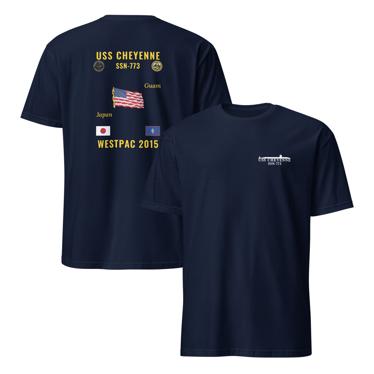 USS Cheyenne (SSN-773) 2015 WestPac Cruise Shirt