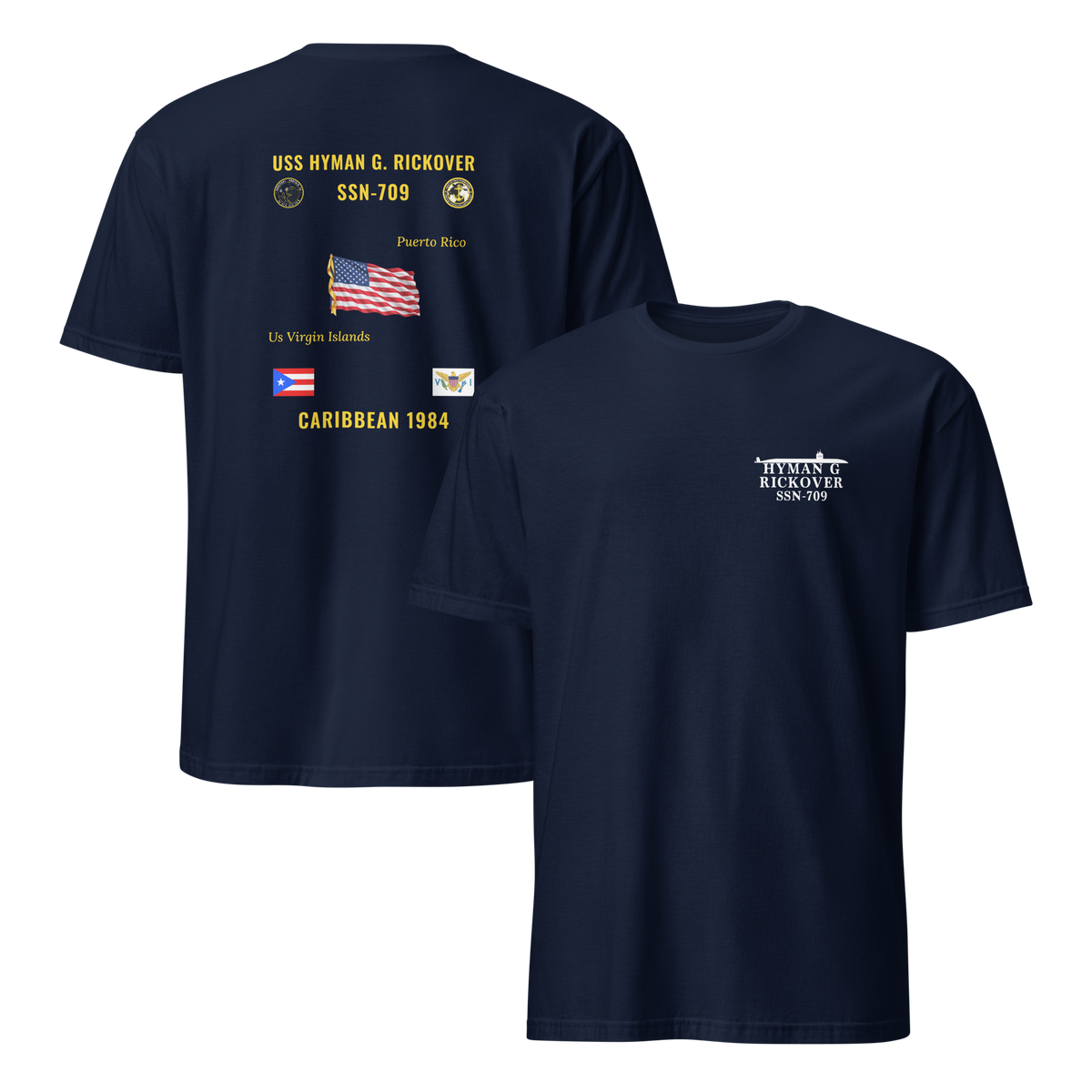 USS Hyman G. Rickover (SSN-709) 1984 Caribbean Cruise Shirt