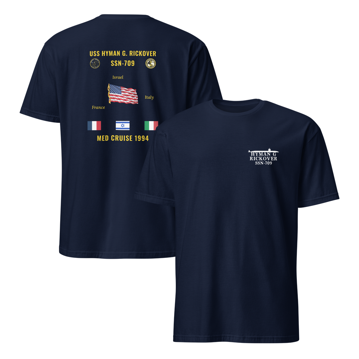 USS Hyman G. Rickover (SSN-709) 1994 Med Cruise Shirt