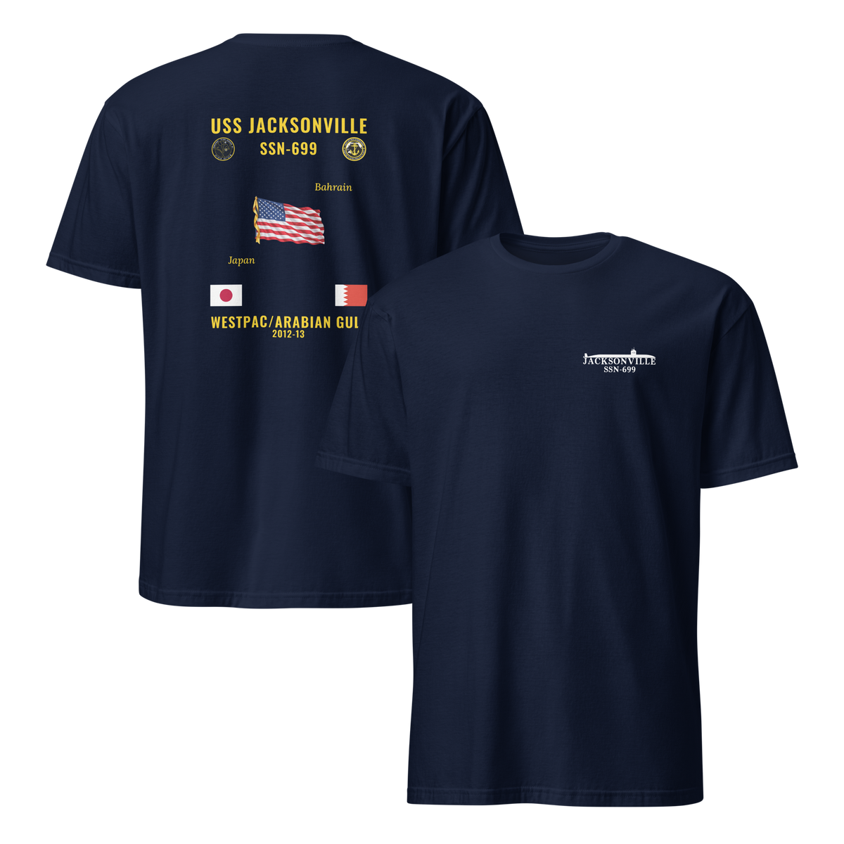 USS Jacksonville (SSN-699) 2012-13 WestPac/Arabian Gulf Cruise Shirt