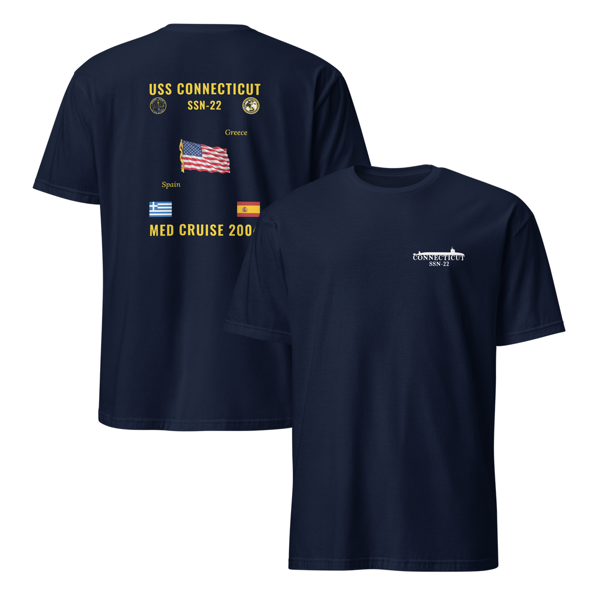 USS Connecticut (SSN-22) 2004 Med Cruise Shirt