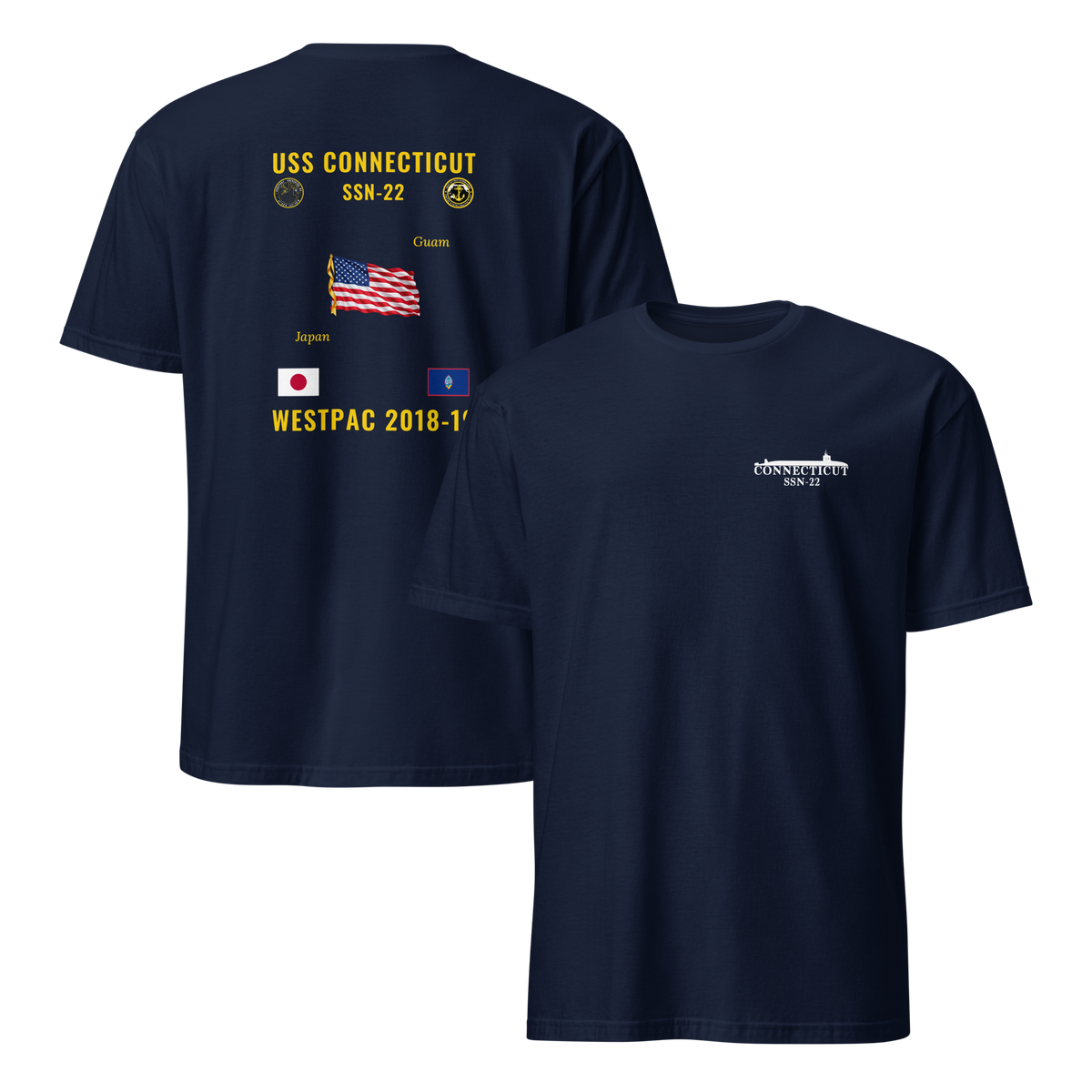 USS Connecticut (SSN-22) 2018-19 WestPac Cruise Shirt