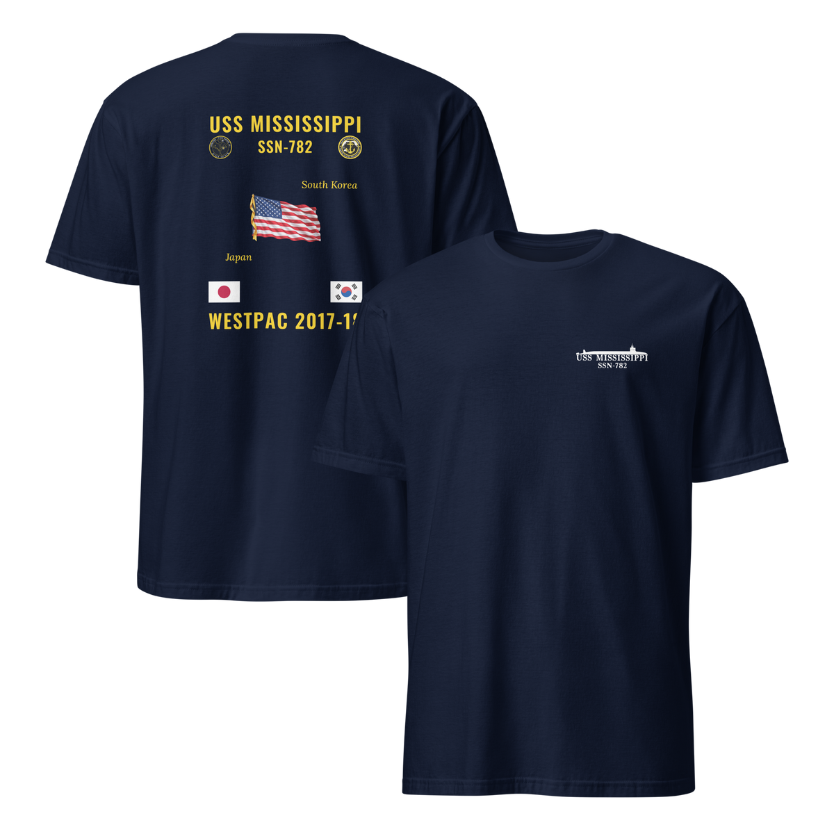 USS Mississippi (SSN-782) 2017-18 WestPac Cruise Shirt