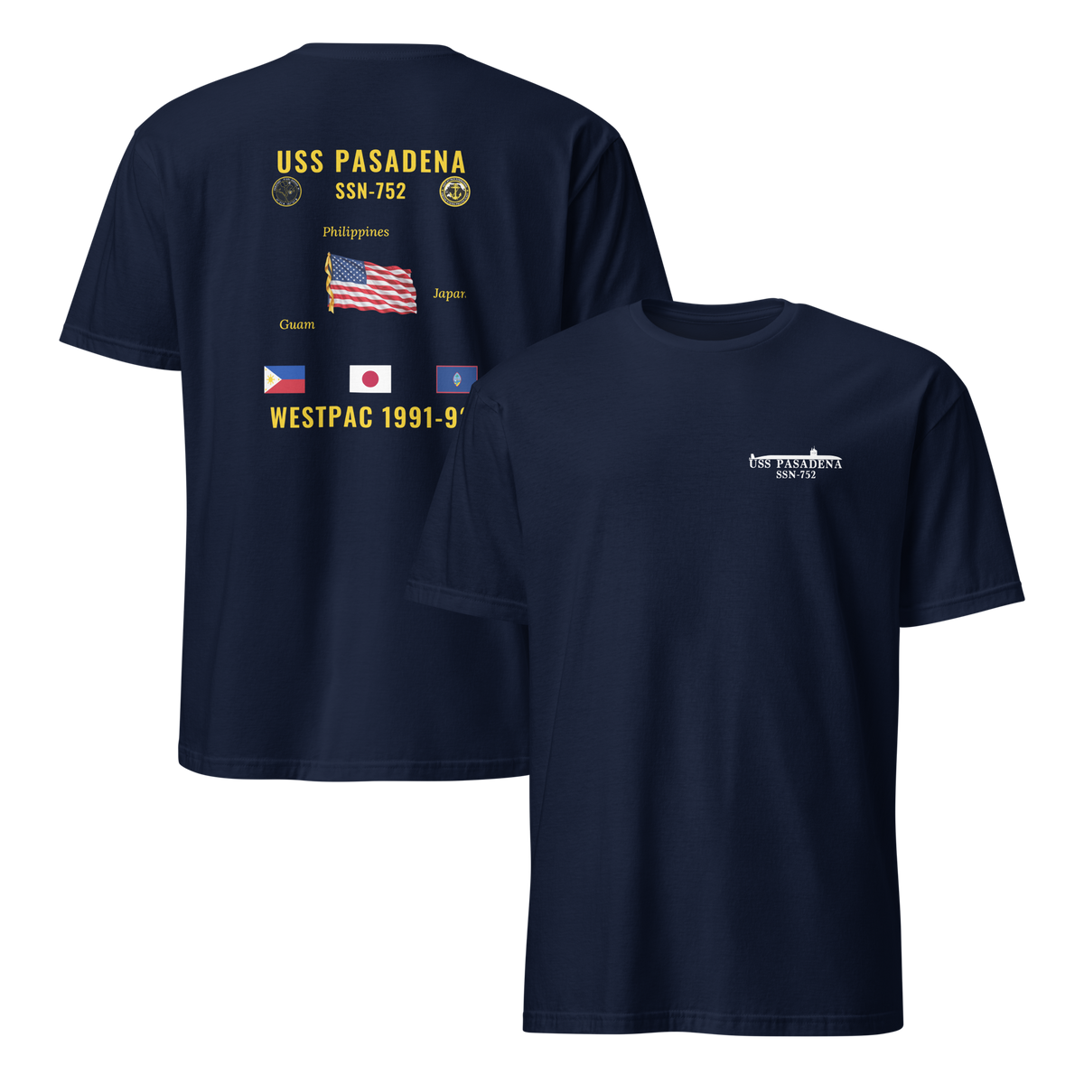 USS Pasadena (SSN-752) 1991-92 WestPac Cruise Shirt