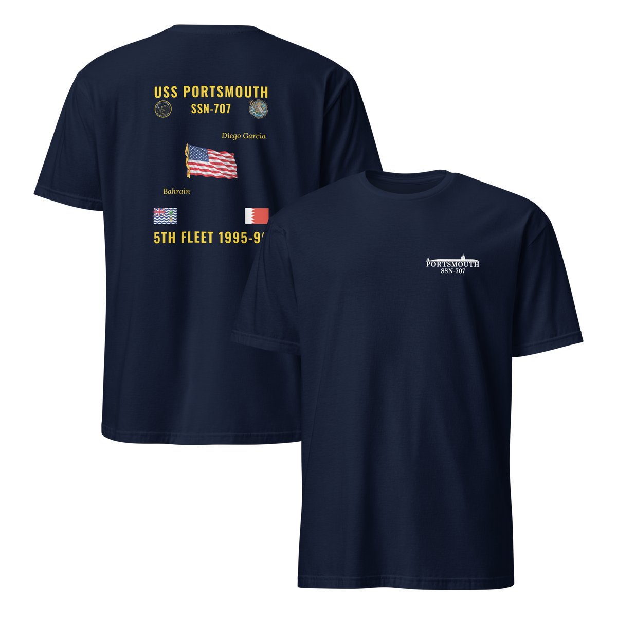USS Portsmouth (SSN-707) 1995-96 5th Fleet Cruise Shirt