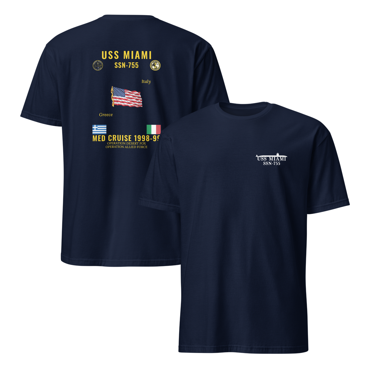 USS Miami (SSN-755) 1998-99 Med Cruise Shirt