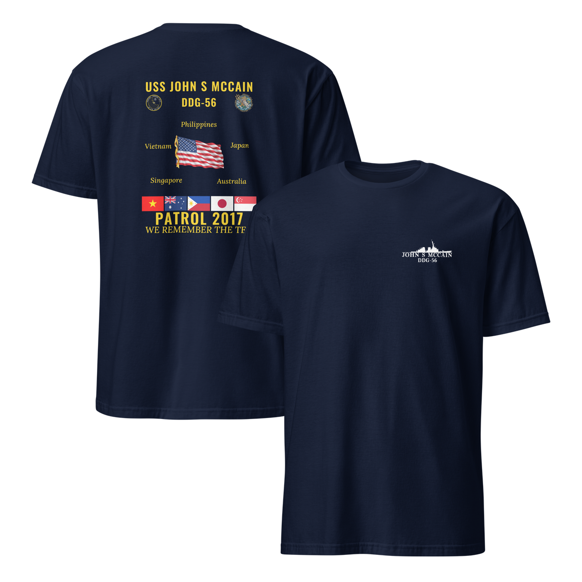 USS John S McCain (DDG-56) 2017 Patrol Cruise Shirt