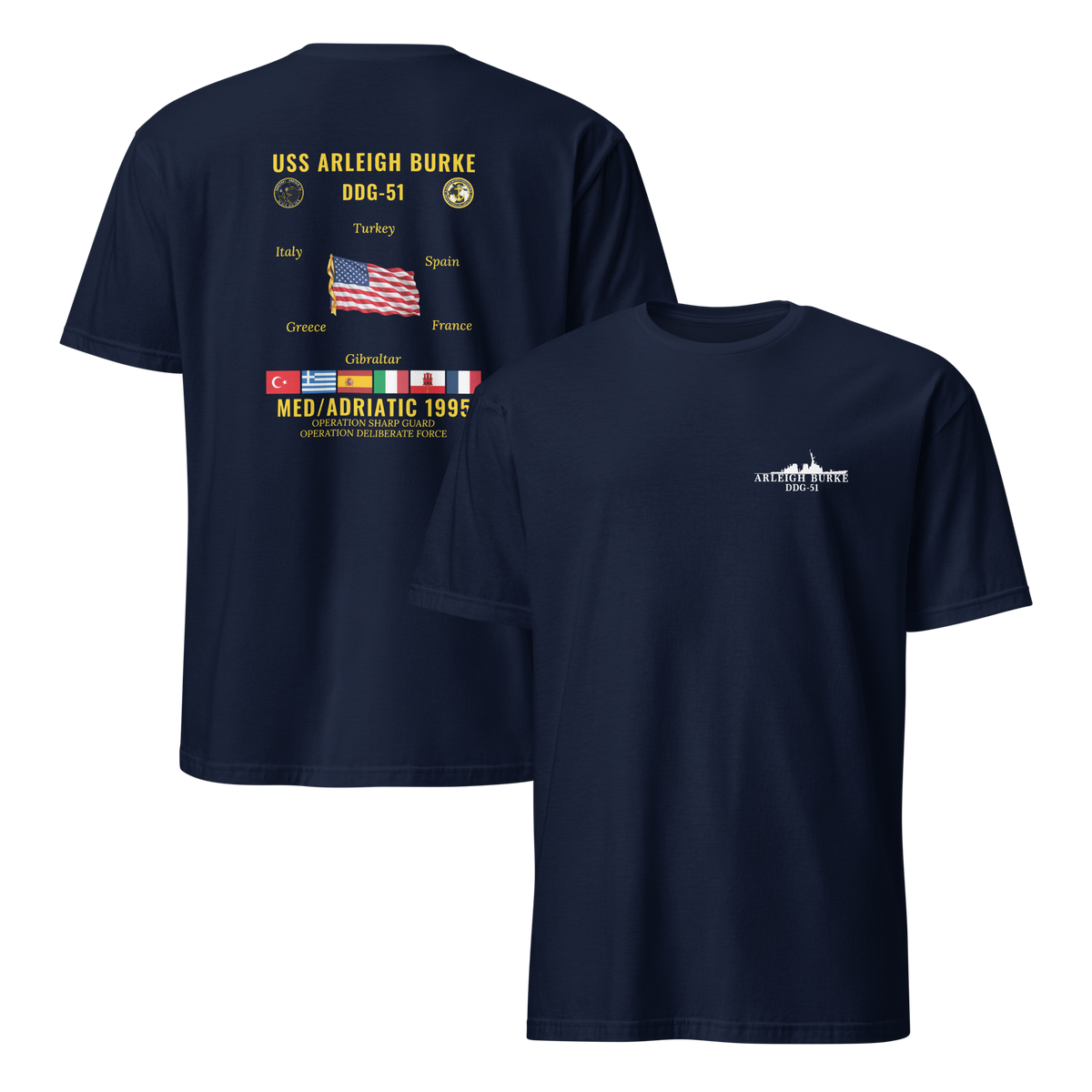 USS Arleigh Burke (DDG-51) 1995 Med/Adriatic Cruise Shirt