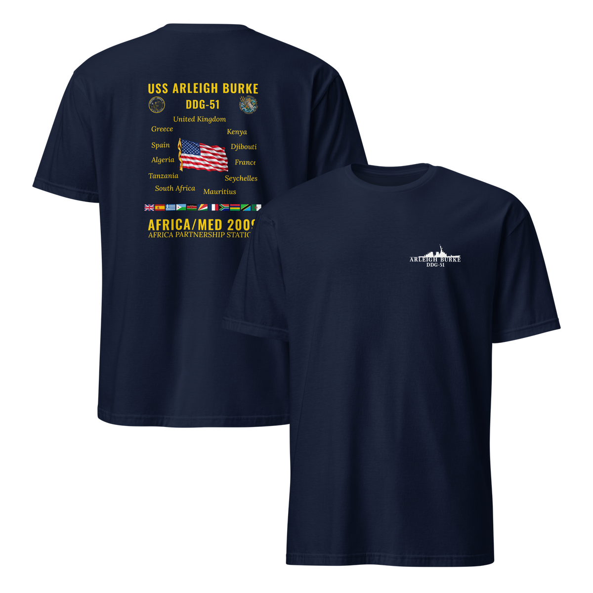 USS Arleigh Burke (DDG-51) 2009 Africa/Med Cruise Shirt