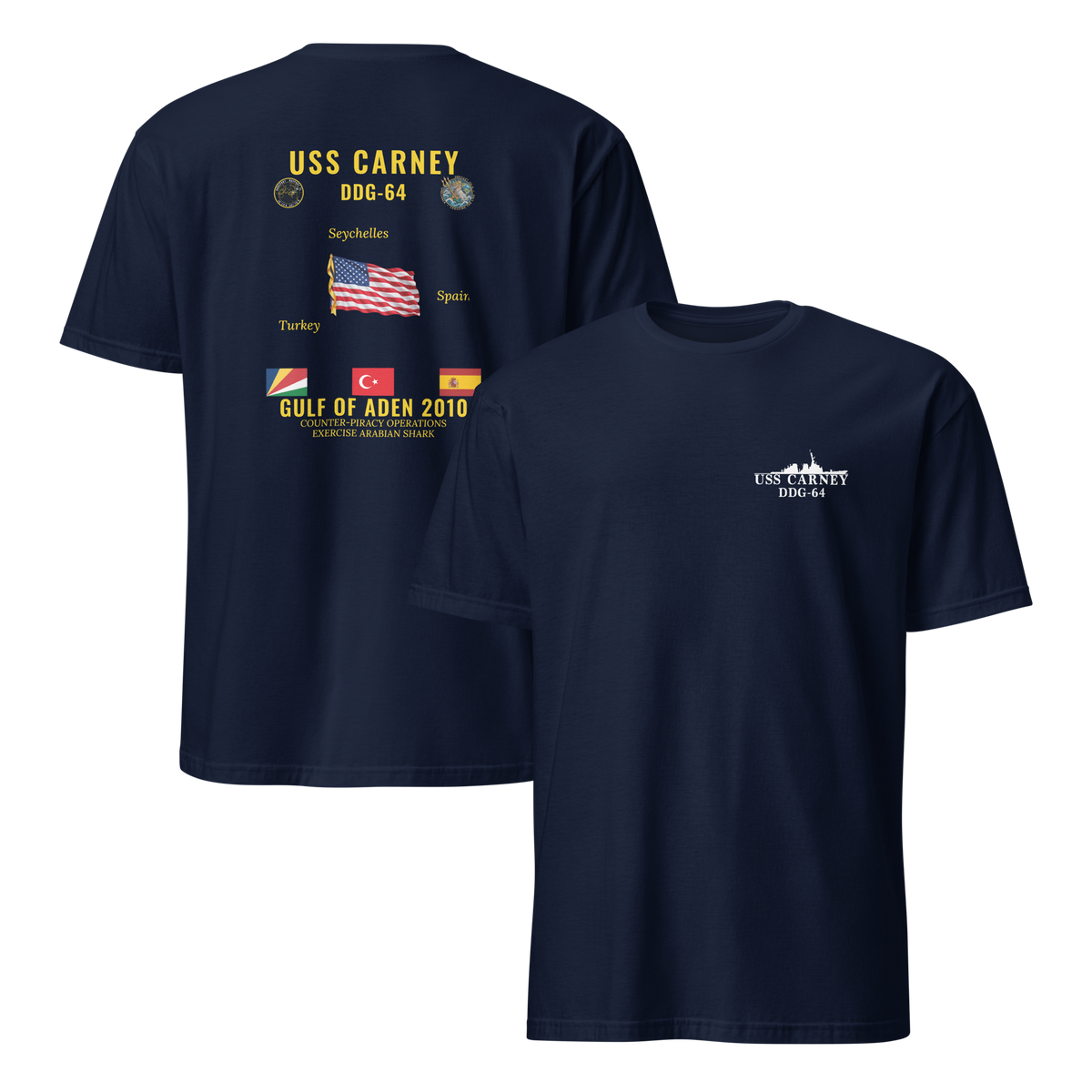 USS Carney (DDG-64) 2010 Gulf Of Aden Cruise Shirt