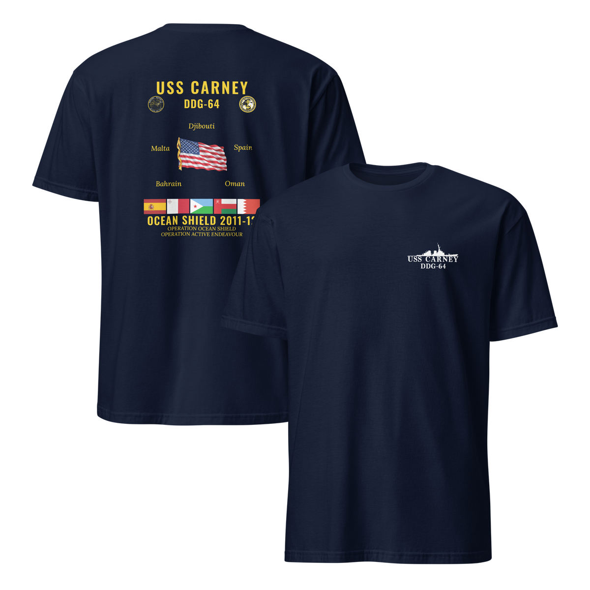 USS Carney (DDG-64) 2011-12 Ocean Shield Cruise Shirt