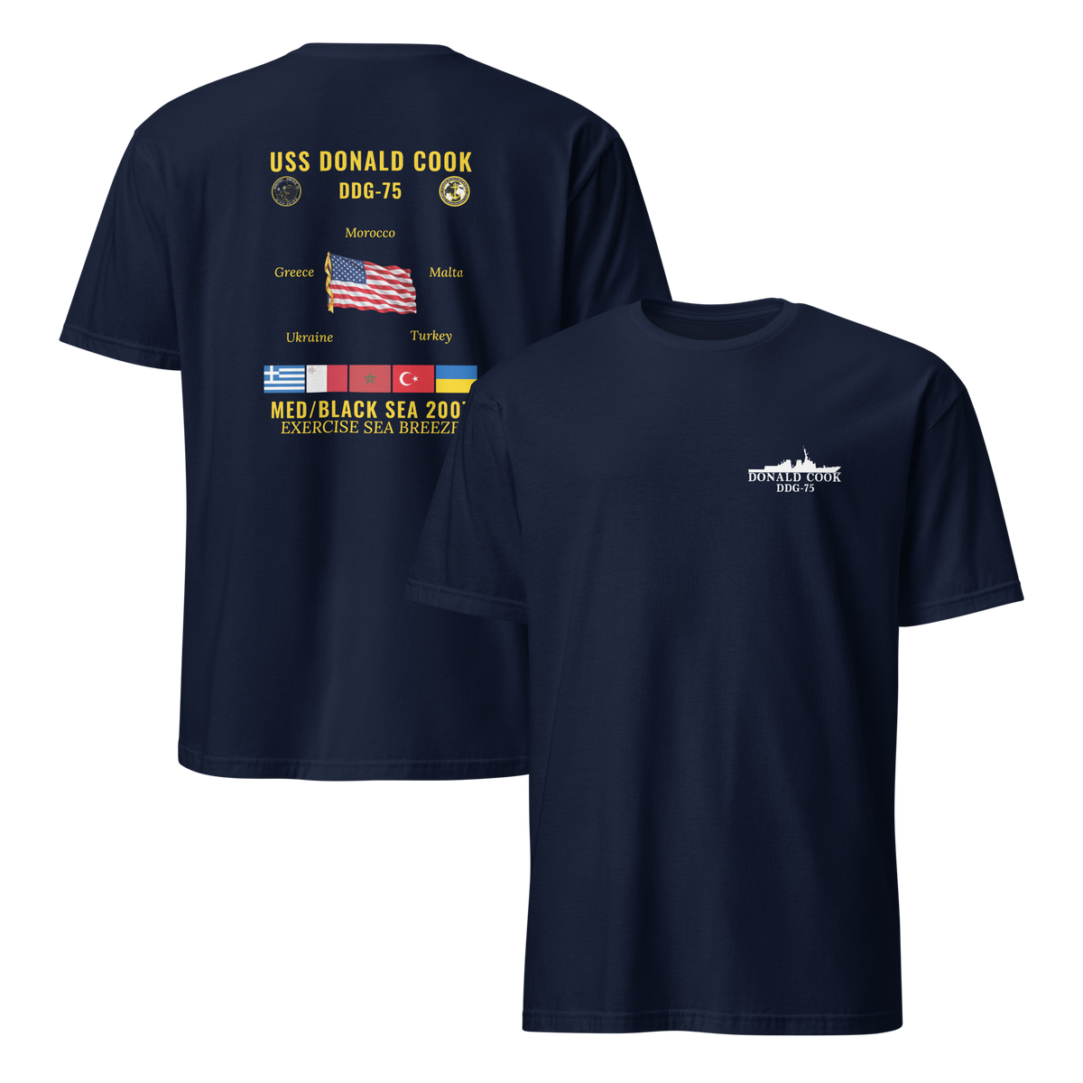 USS Donald Cook (DDG-75) 2007 Med/Black Sea Cruise Shirt