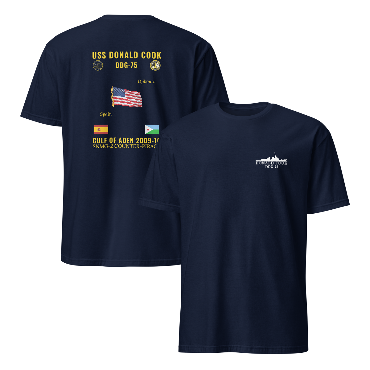 USS Donald Cook (DDG-75) 2009-10 Gulf Of Aden Cruise Shirt