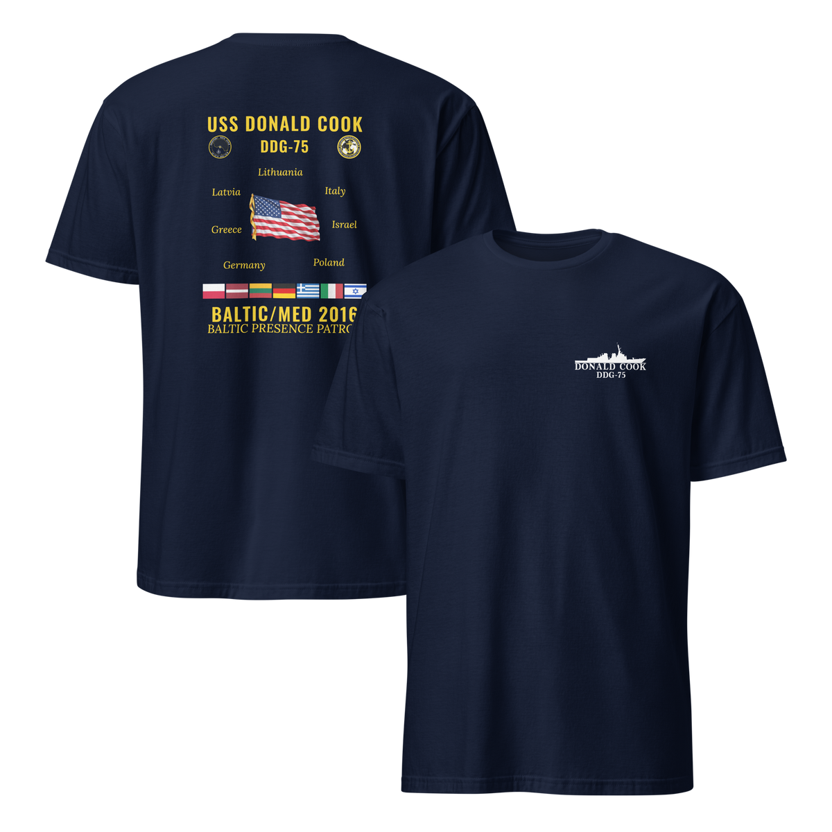 USS Donald Cook (DDG-75) 2016 Baltic/Med Cruise Shirt