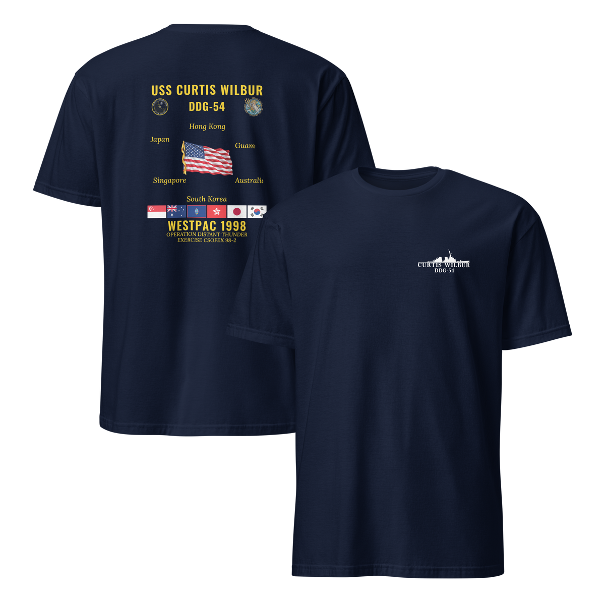 USS Curtis Wilbur (DDG-54) 1998 WestPac Cruise Shirt