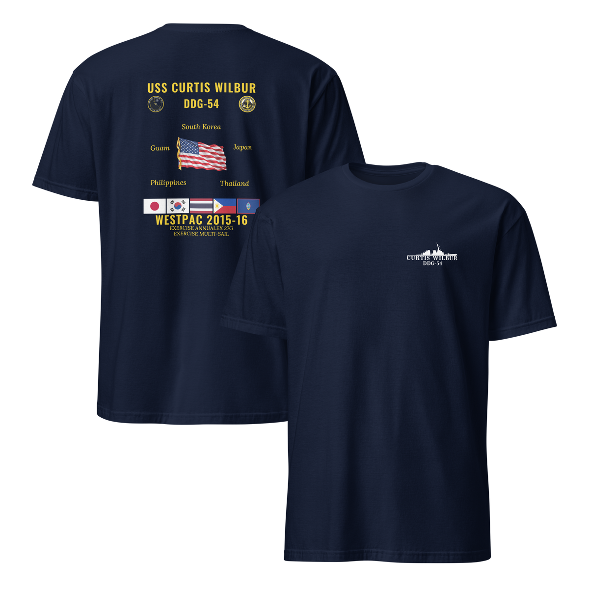 USS Curtis Wilbur (DDG-54) 2015-16 WestPac Cruise Shirt