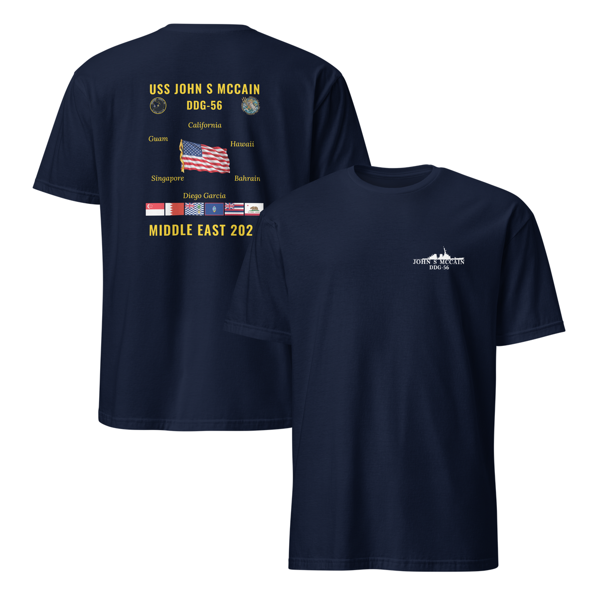USS John S McCain (DDG-56) 2024 Middle East Cruise Shirt