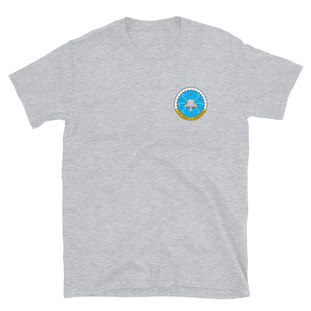 USS Dwight D. Eisenhower (CVN-69) Persian Gulf Yacht Club Shirt – front view, grey