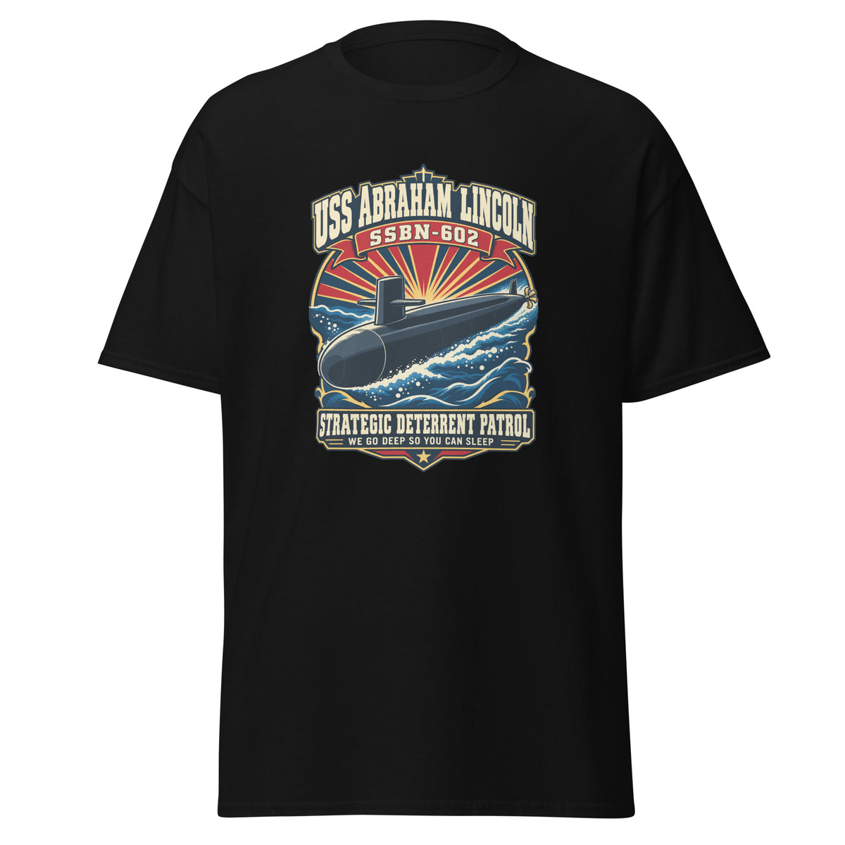USS Abraham Lincoln (SSBN-602) Deterrent Patrol Shirt - Design 3