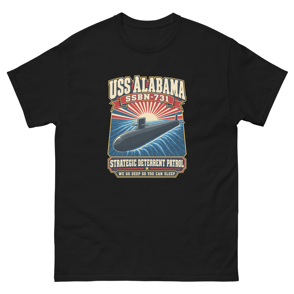 USS Alabama (SSBN-731) Deterrent Patrol Shirt - Design 1
