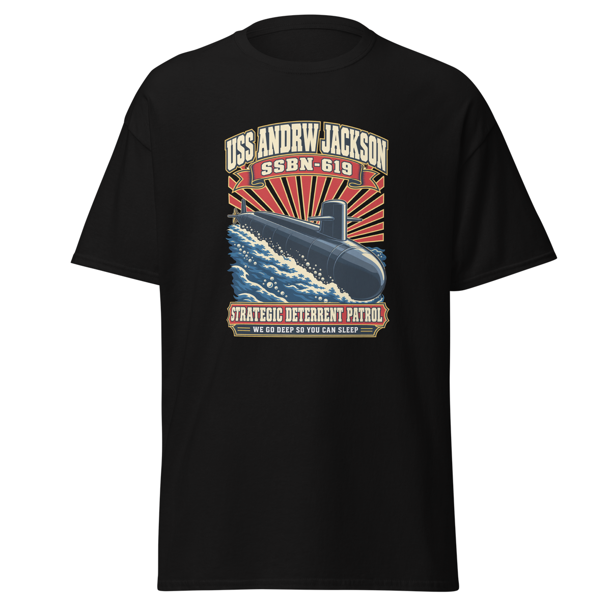 USS Andrew Jackson (SSBN-619) Deterrent Patrol Shirt - Retro