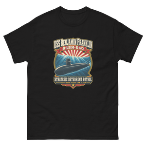 USS Benjamin Franklin (SSBN-640) Deterrent Patrol Shirt - Retro