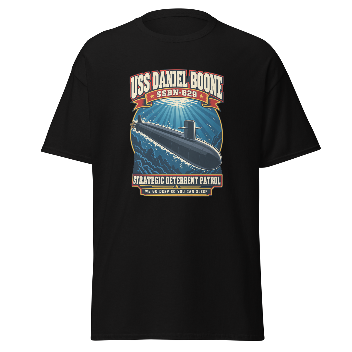 USS Daniel Boone (SSBN-629) Deterrent Patrol Shirt - Retro