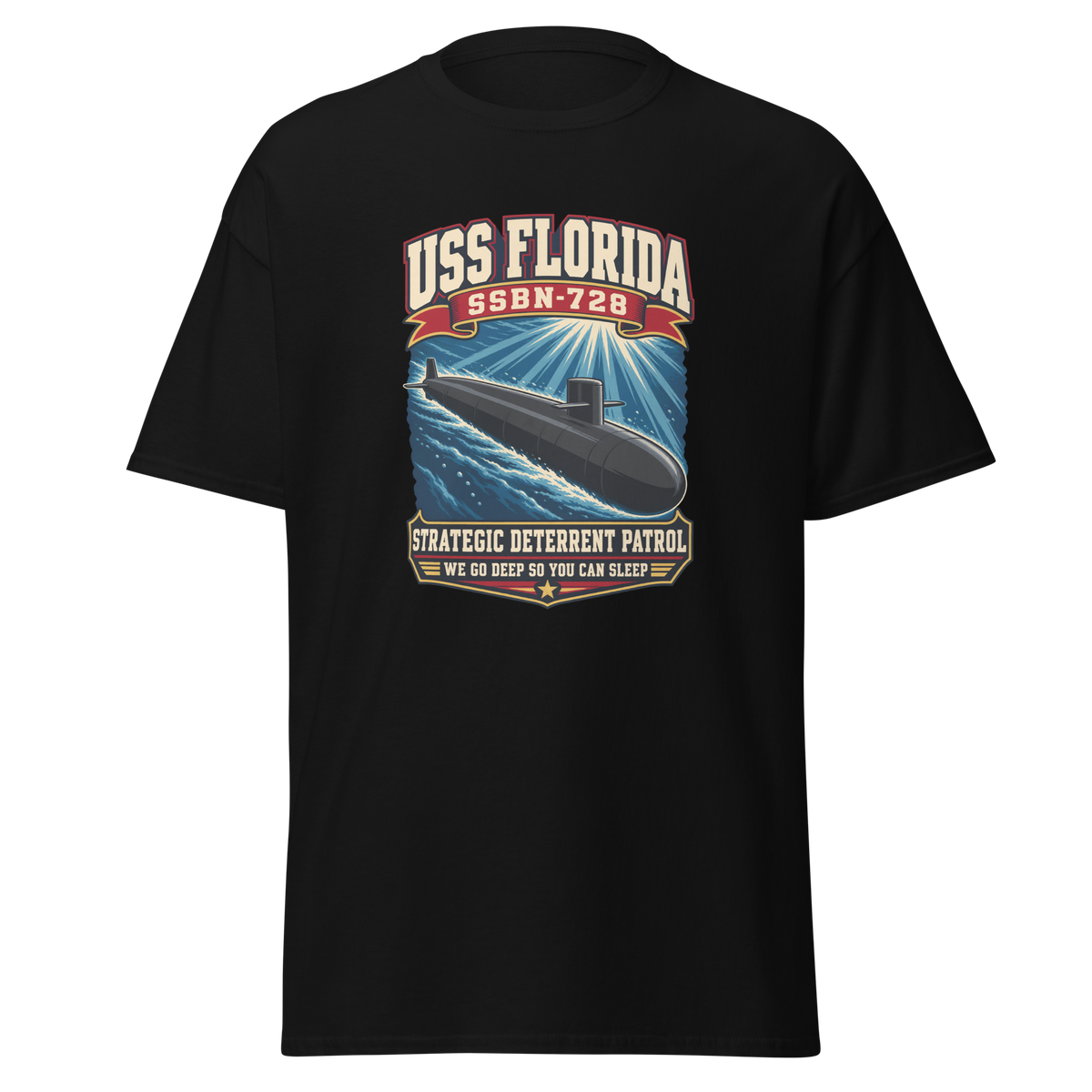 USS Florida (SSBN-728) Deterrent Patrol Shirt - Retro