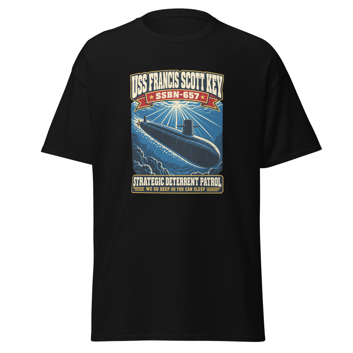 USS Francis Scott Key (SSBN-657) Deterrent Patrol Shirt - Retro