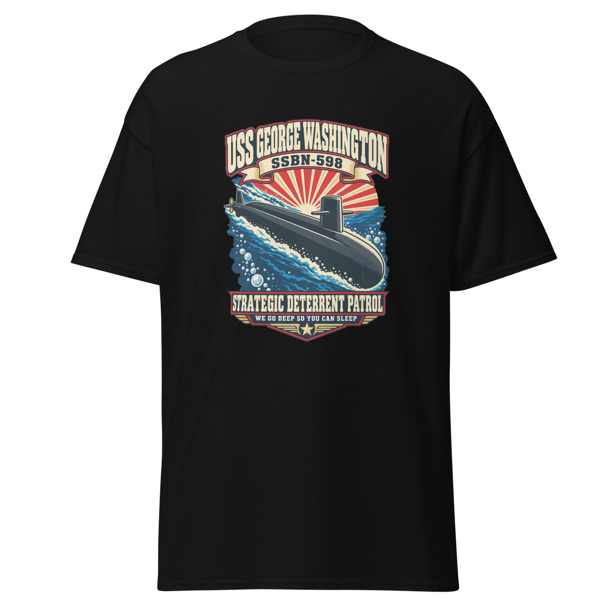 USS George Washington (SSBN-598) Deterrent Patrol Shirt - Retro