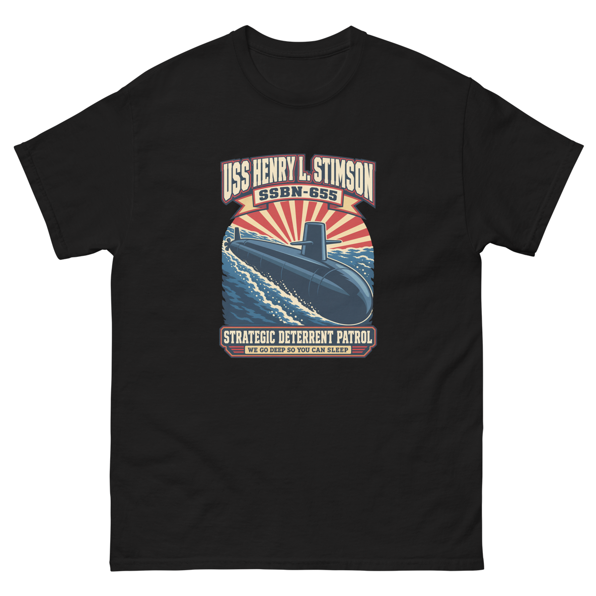USS Henry L. Stimson (SSBN-655) Deterrent Patrol Shirt - Retro