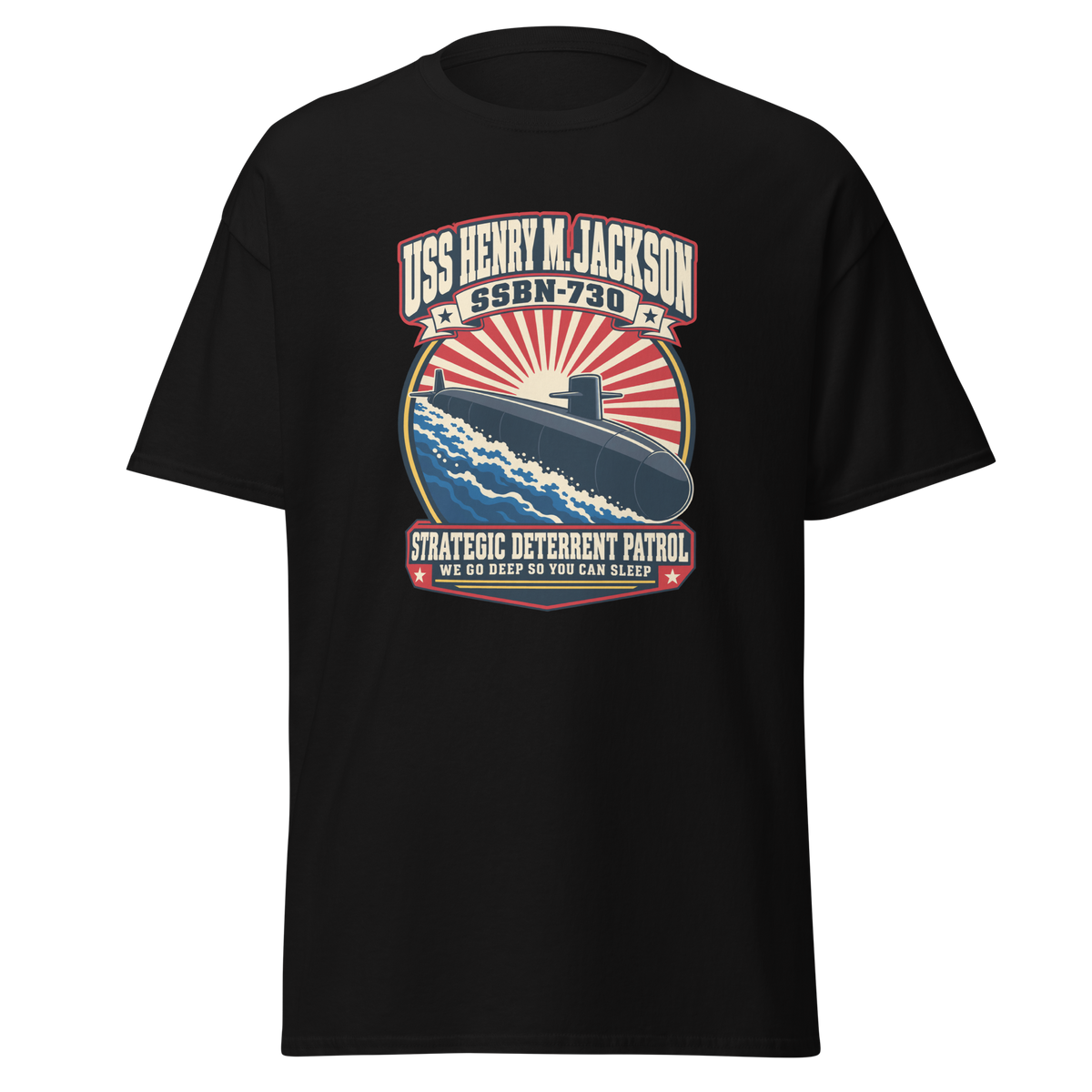 USS Henry M. Jackson (SSBN-730) Deterrent Patrol Shirt - Retro