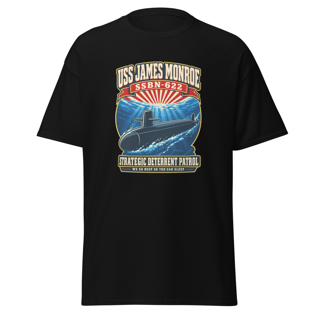 USS James Monroe (SSBN-622) Deterrent Patrol Shirt - Retro