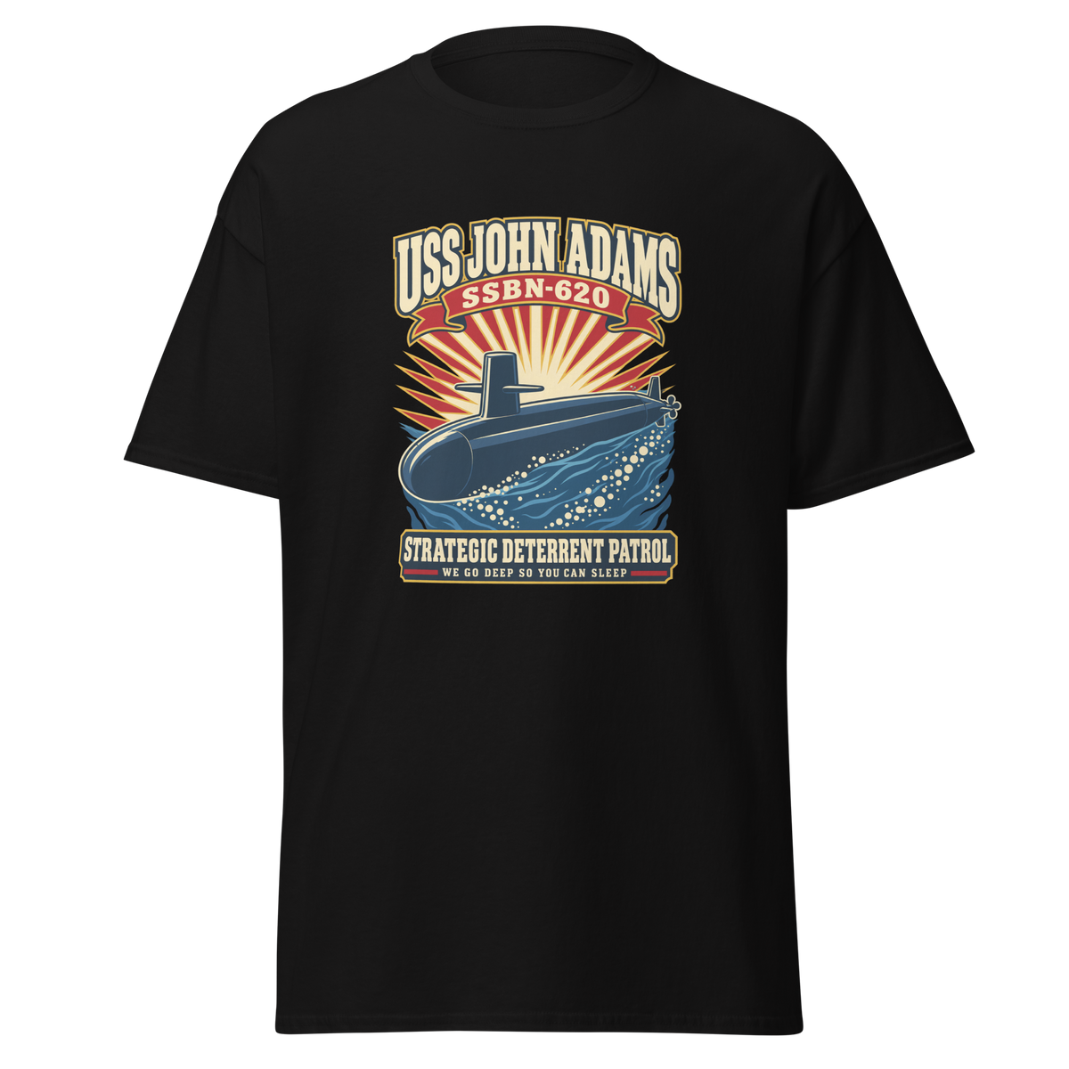 USS John Adams (SSBN-620) Deterrent Patrol Shirt - Retro