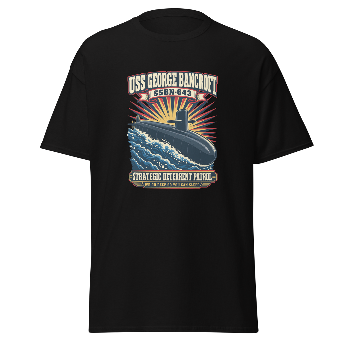 USS George Bancroft (SSBN-643) Deterrent Patrol Shirt - Retro
