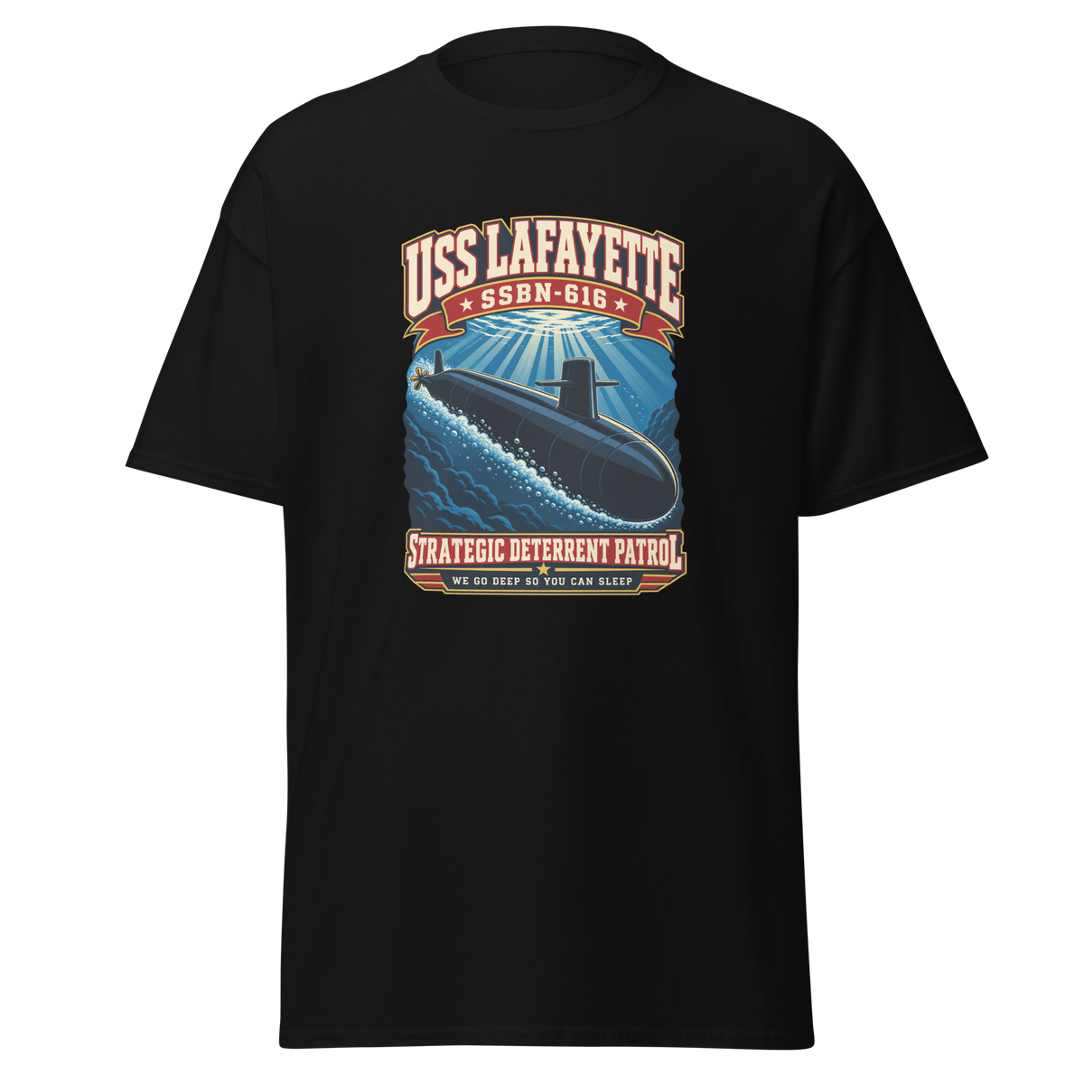USS Lafayette (SSBN-616) Deterrent Patrol Shirt - Retro