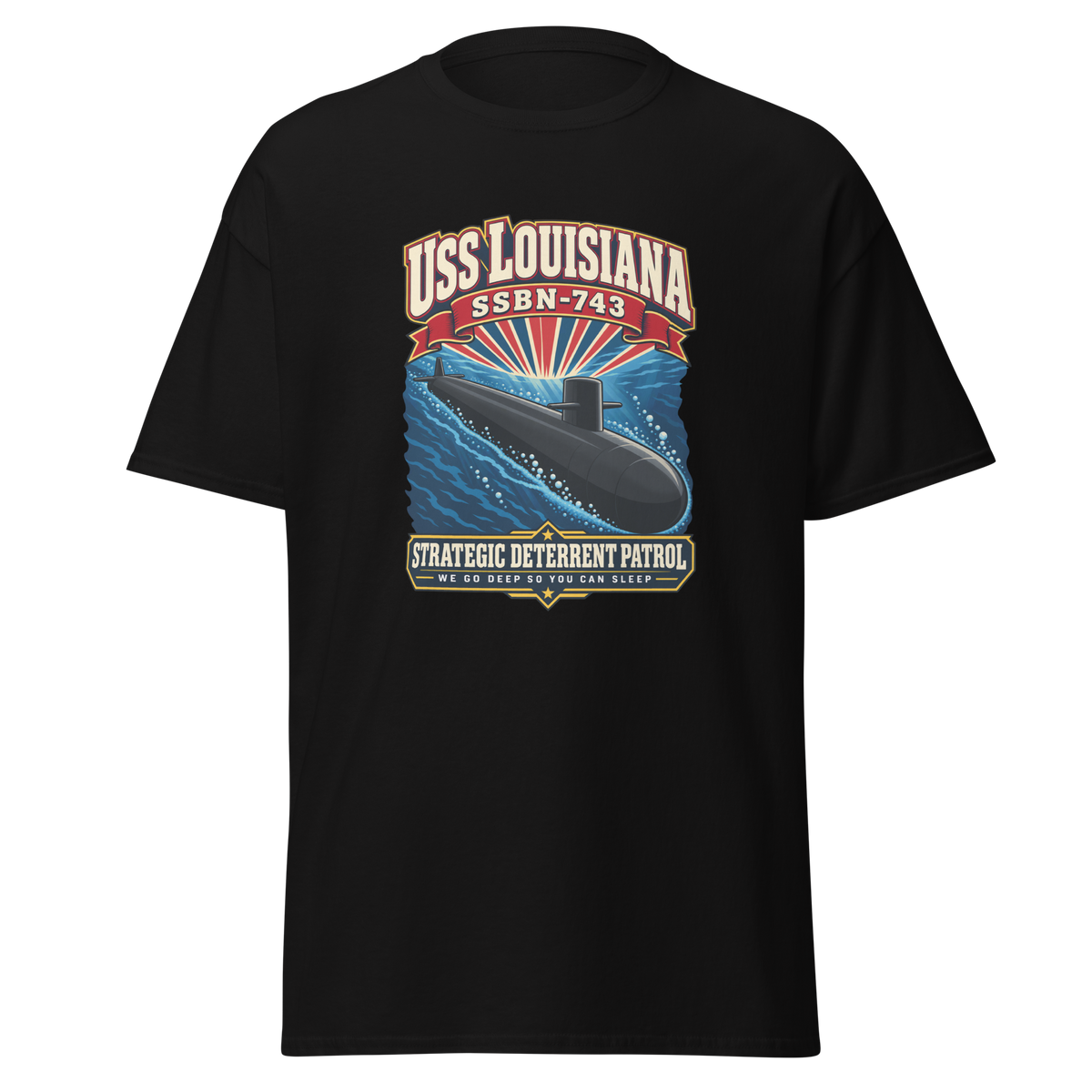 USS Louisiana (SSBN-743) Deterrent Patrol Shirt - Retro