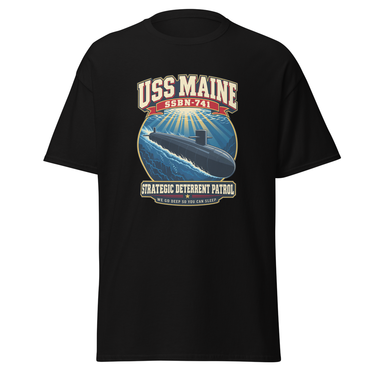 USS Maine (SSBN-741) Deterrent Patrol Shirt - Retro