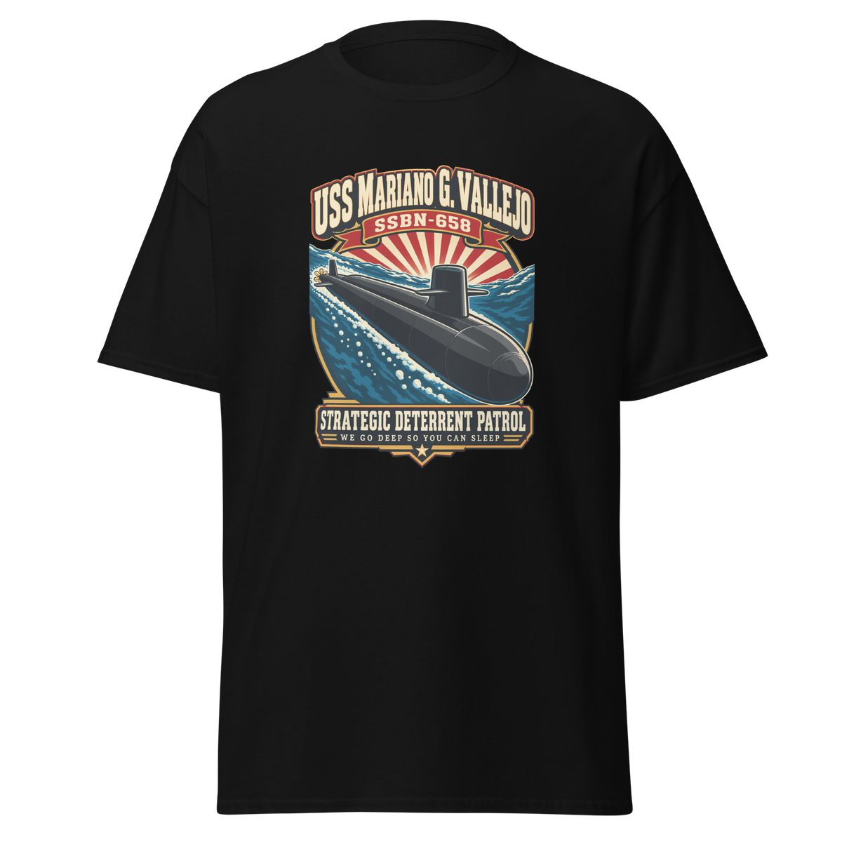 USS Mariano G. Vallejo (SSBN-658) Deterrent Patrol Shirt - Retro