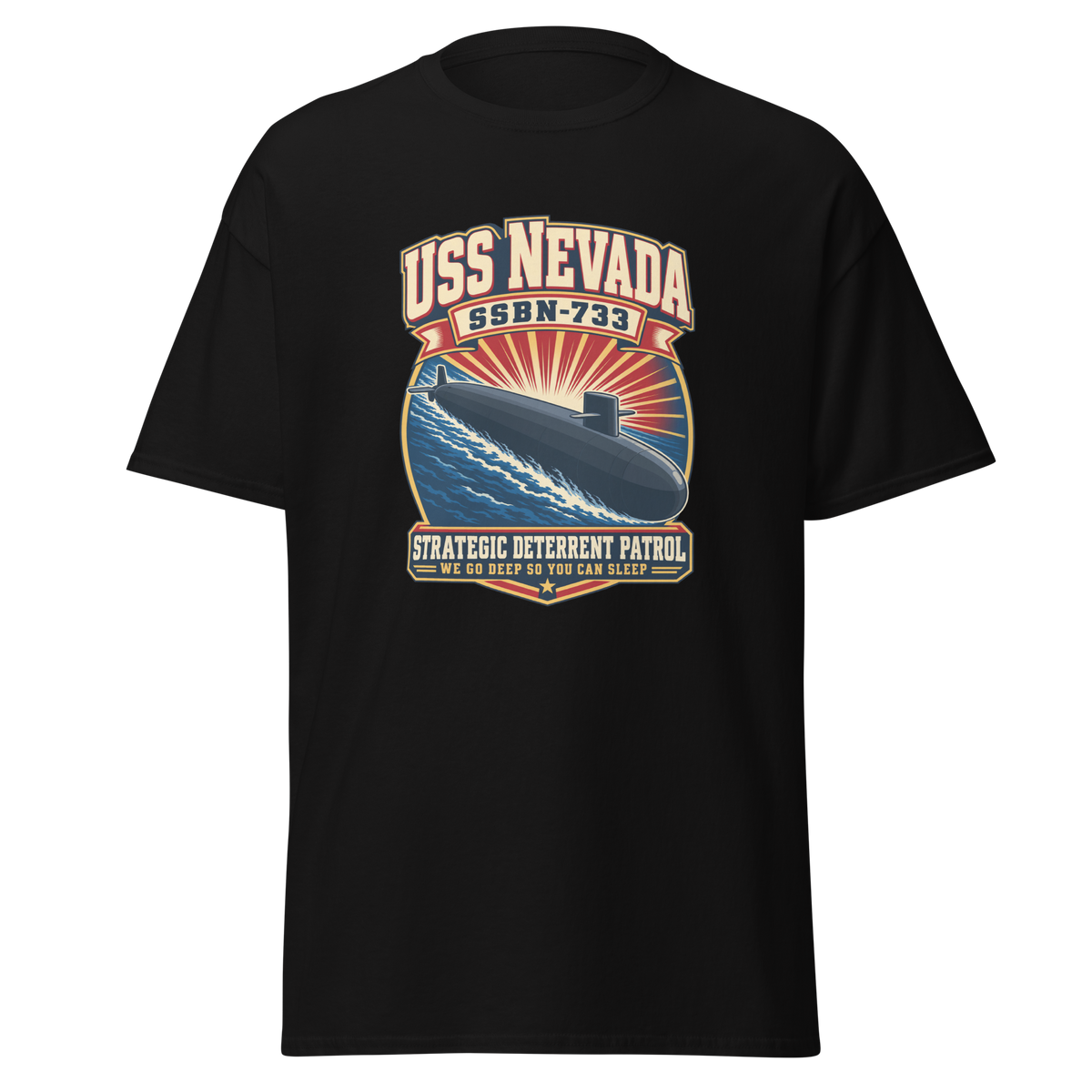 USS Nevada (SSBN-733) Deterrent Patrol Shirt - Retro