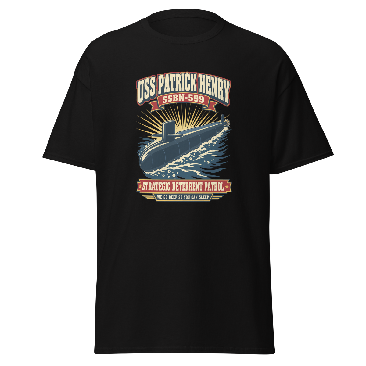 USS Patrick Henry (SSBN-599) Deterrent Patrol Shirt - Retro