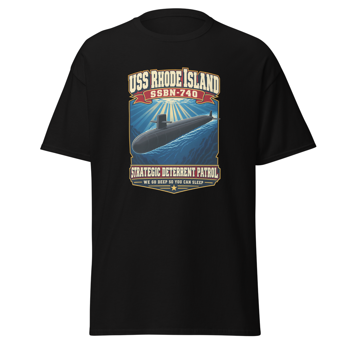 USS Rhode Island (SSBN-740) Deterrent Patrol Shirt - Retro