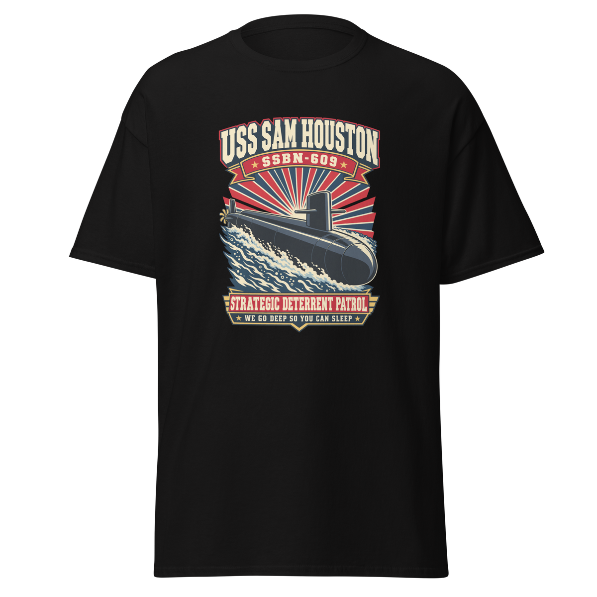 USS Sam Houston (SSBN-609) Deterrent Patrol Shirt - Retro