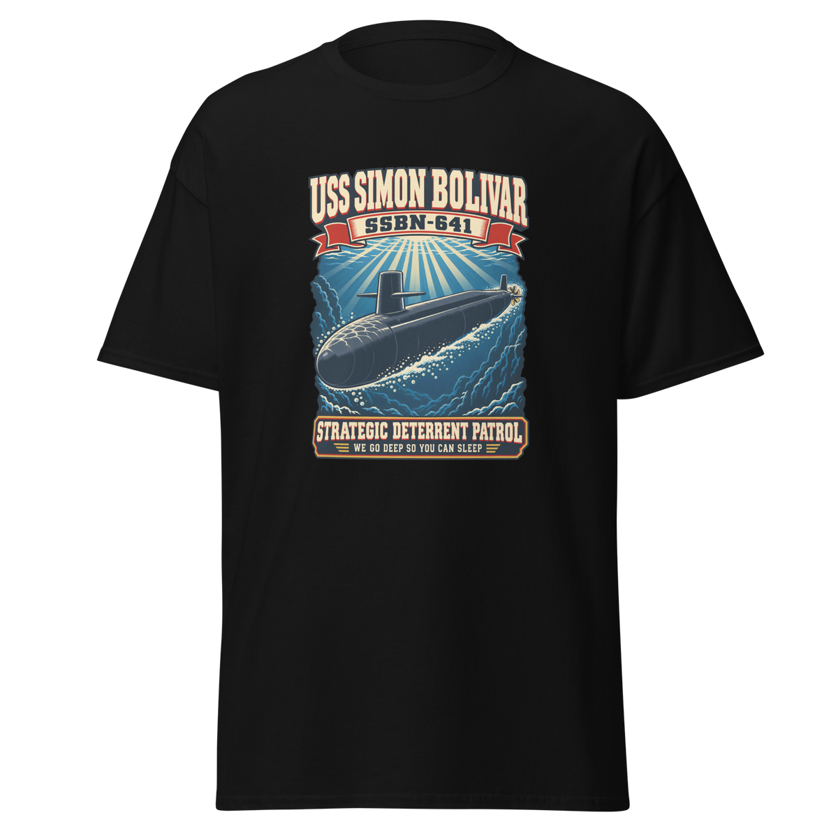 USS Simon Bolivar (SSBN-641) Deterrent Patrol Shirt - Retro