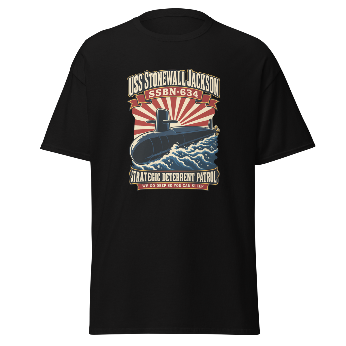 USS Stonewall Jackson (SSBN-634) Deterrent Patrol Shirt - Retro