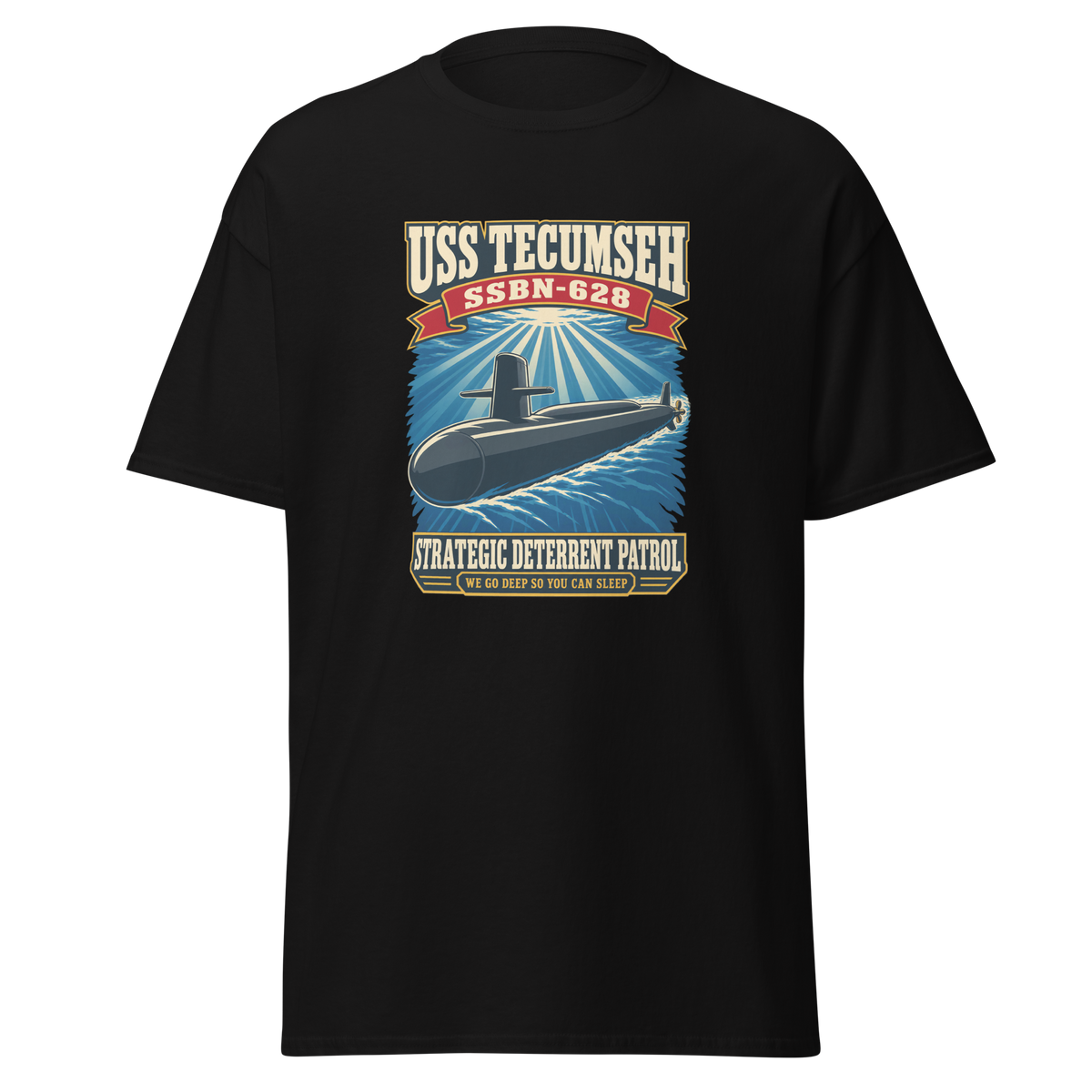 USS Tecumseh (SSBN-628) Deterrent Patrol Shirt - Retro