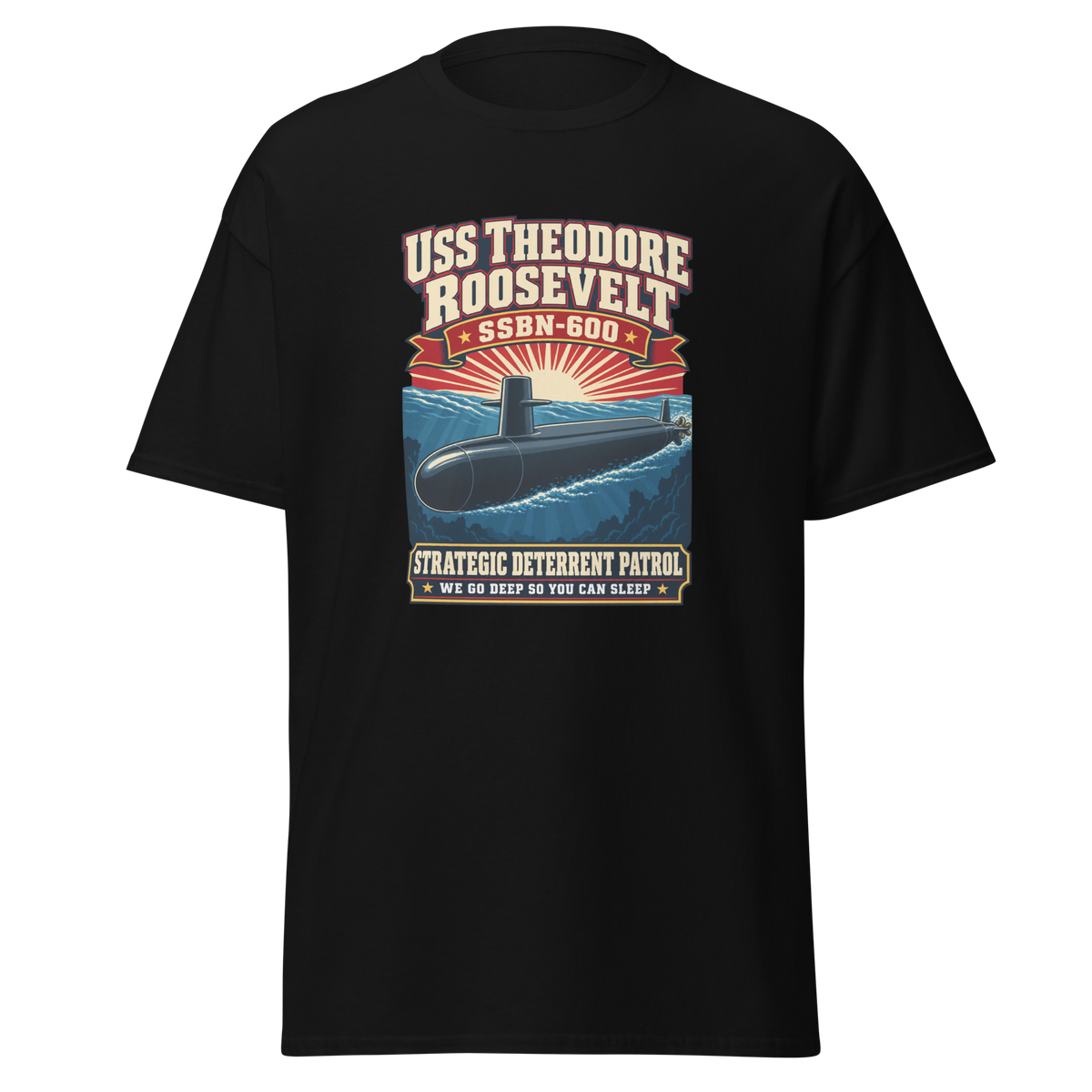 USS Theodore Roosevelt (SSBN-600) Deterrent Patrol Shirt - Retro