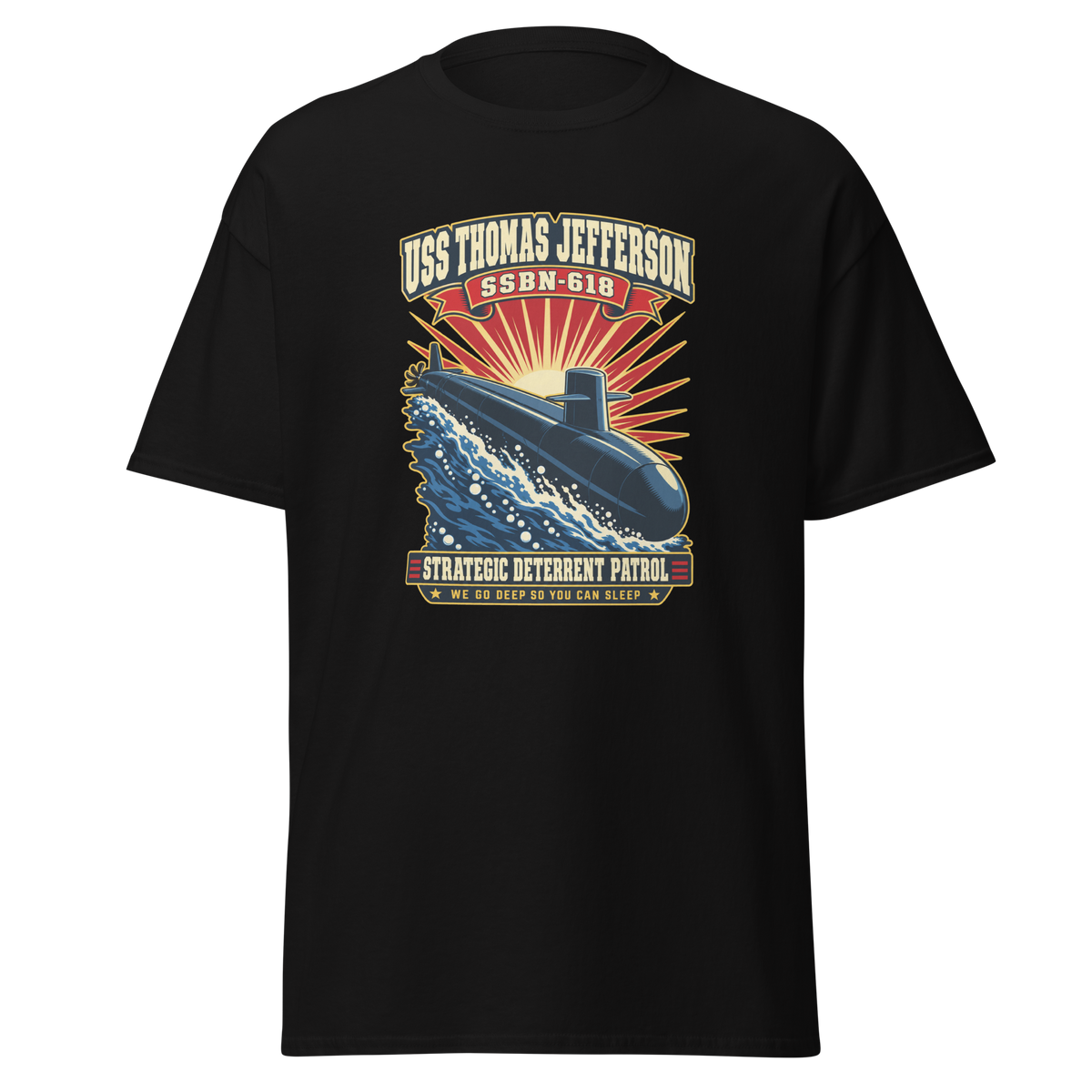 USS Thomas Jefferson (SSBN-618) Deterrent Patrol Shirt - Retro