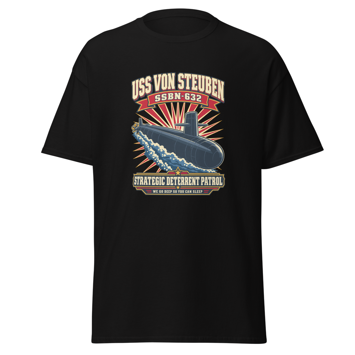 USS Von Steuben (SSBN-632) Deterrent Patrol Shirt - Retro
