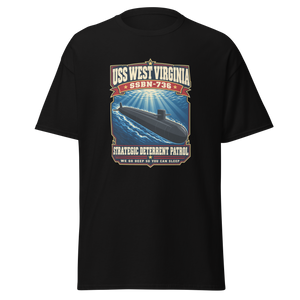 USS West Virginia (SSBN-736) Deterrent Patrol Shirt - Retro